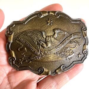 Vtg 1975 Keep And Bear Arms 2nd Amendment Belt Buckle Gander Mountain Lewis